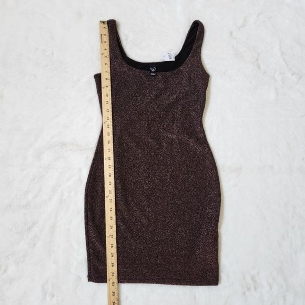 Windsor Brown Glitter Mini Dress, Sleeveless - Picture 6 of 10